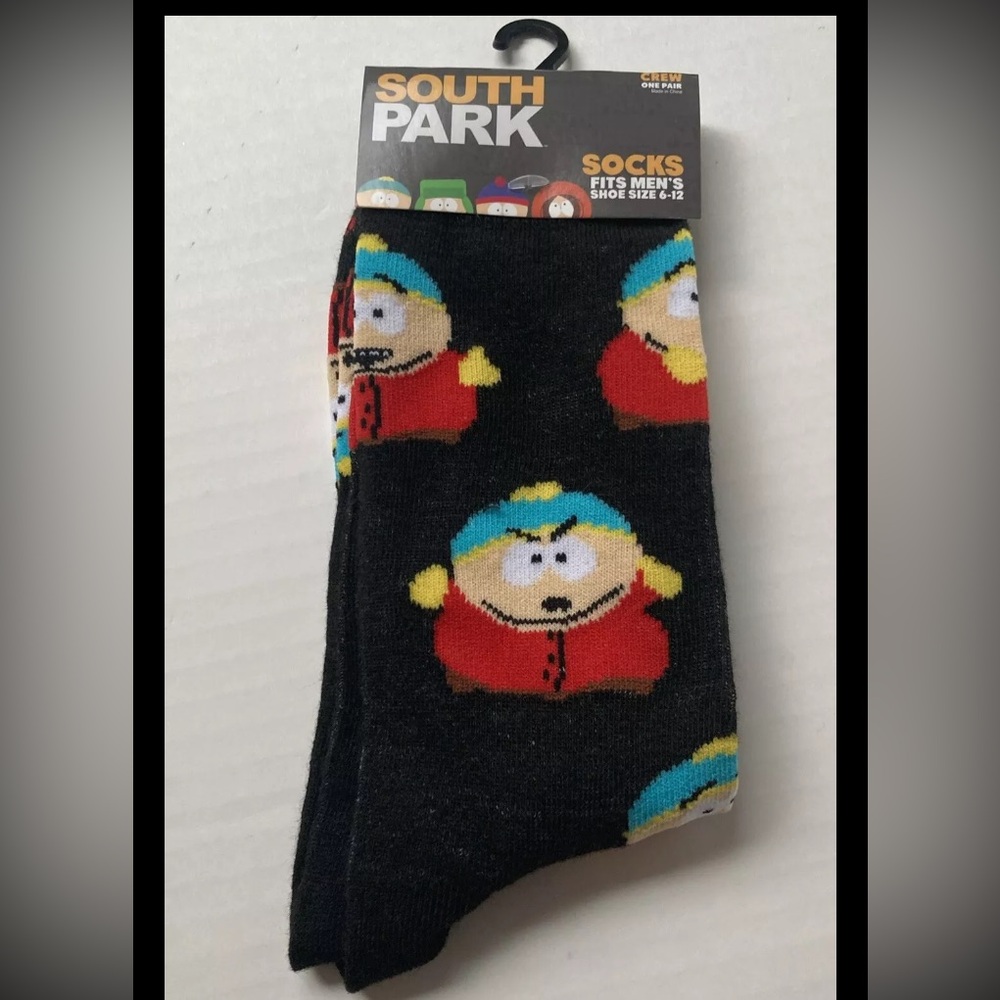 South Park CARTMAN Mens Crew Socks Novelty Shoe Size 6-12